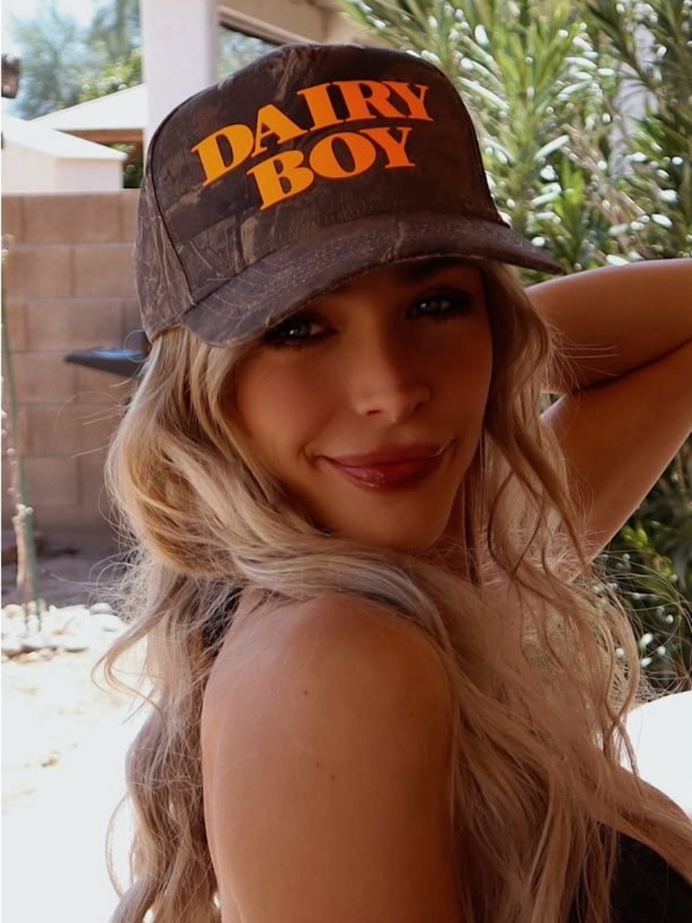 Orange Dairy Boy Camo Hat